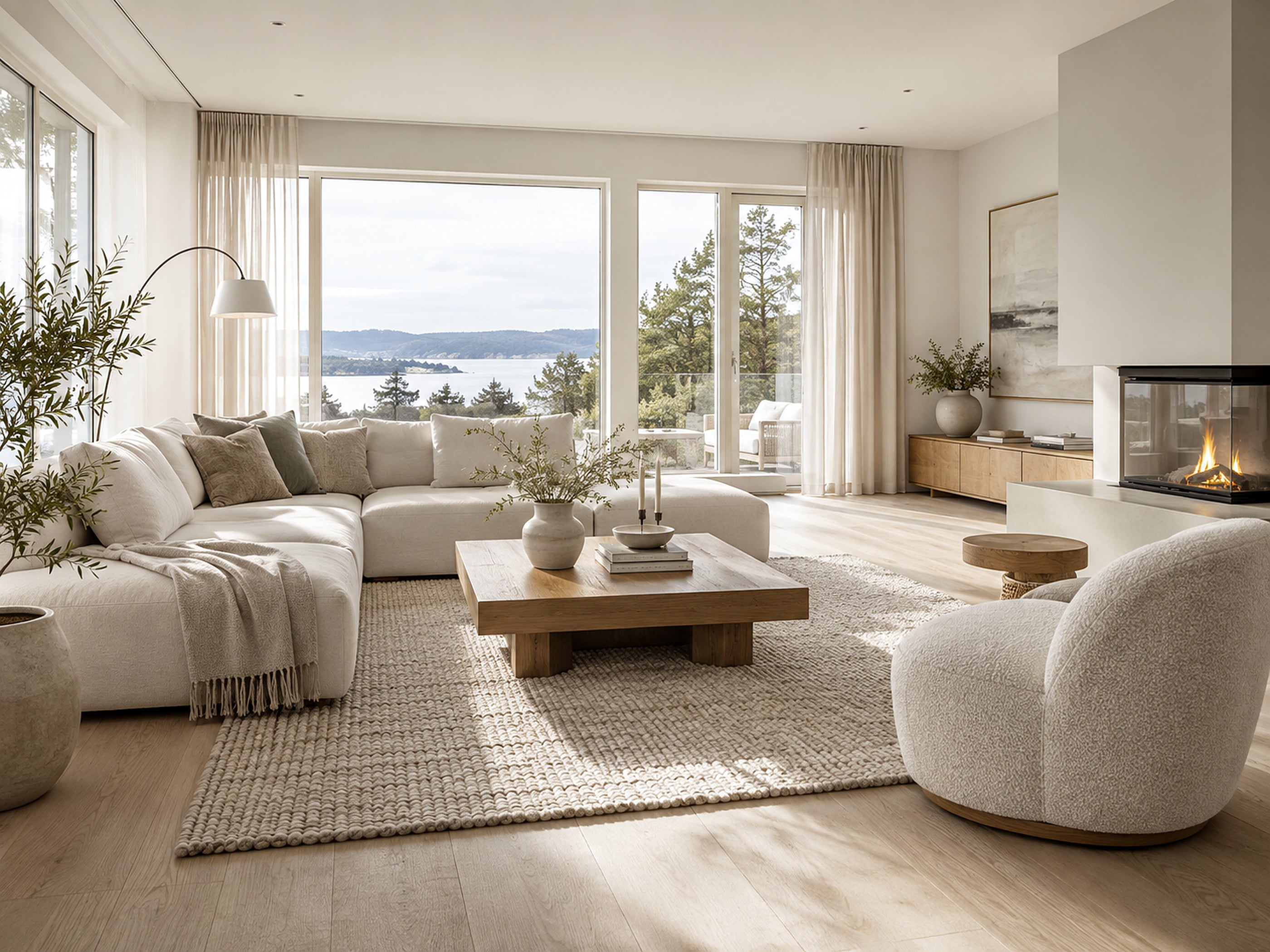 Finished home interior