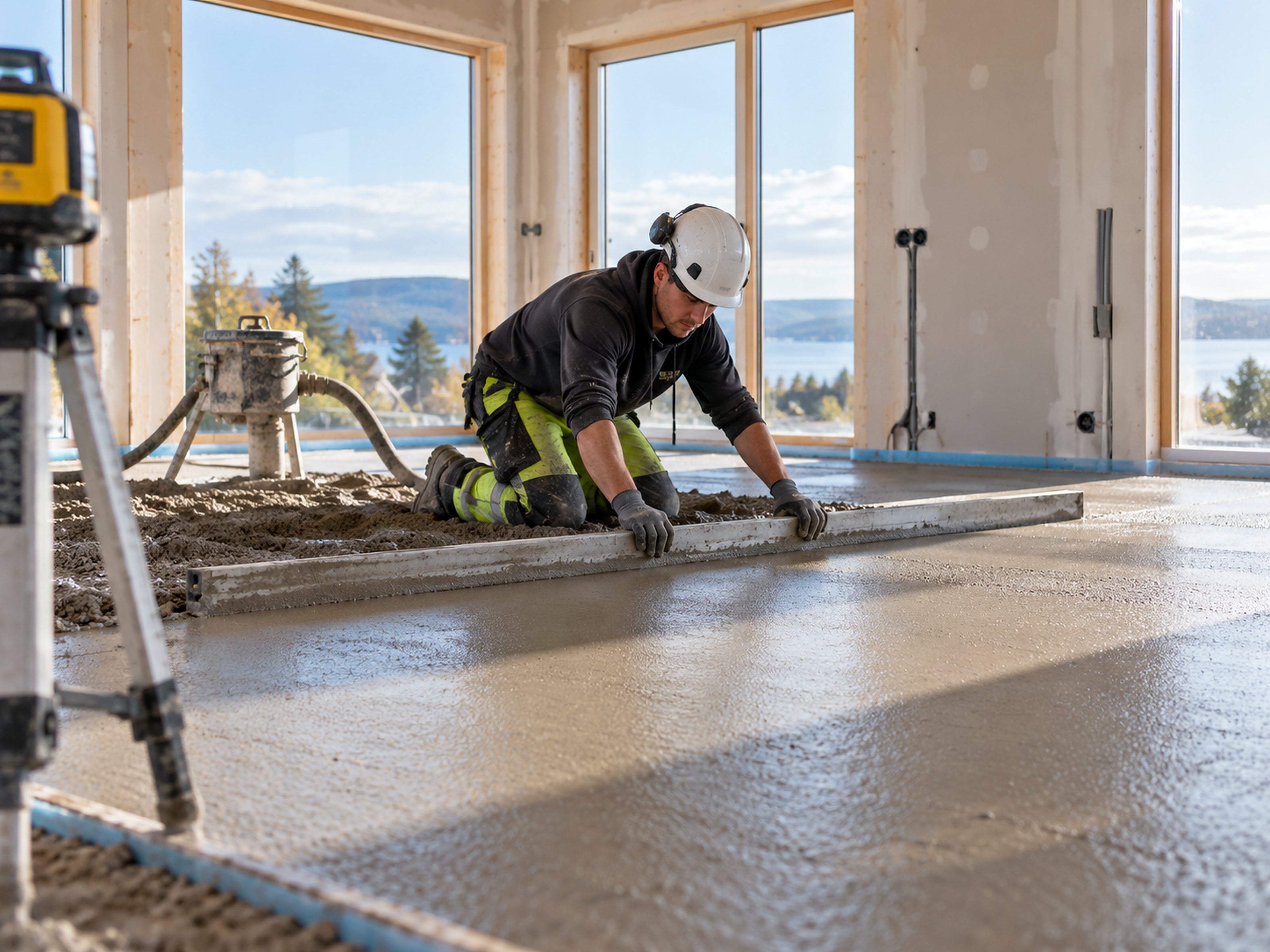 Floor screeding